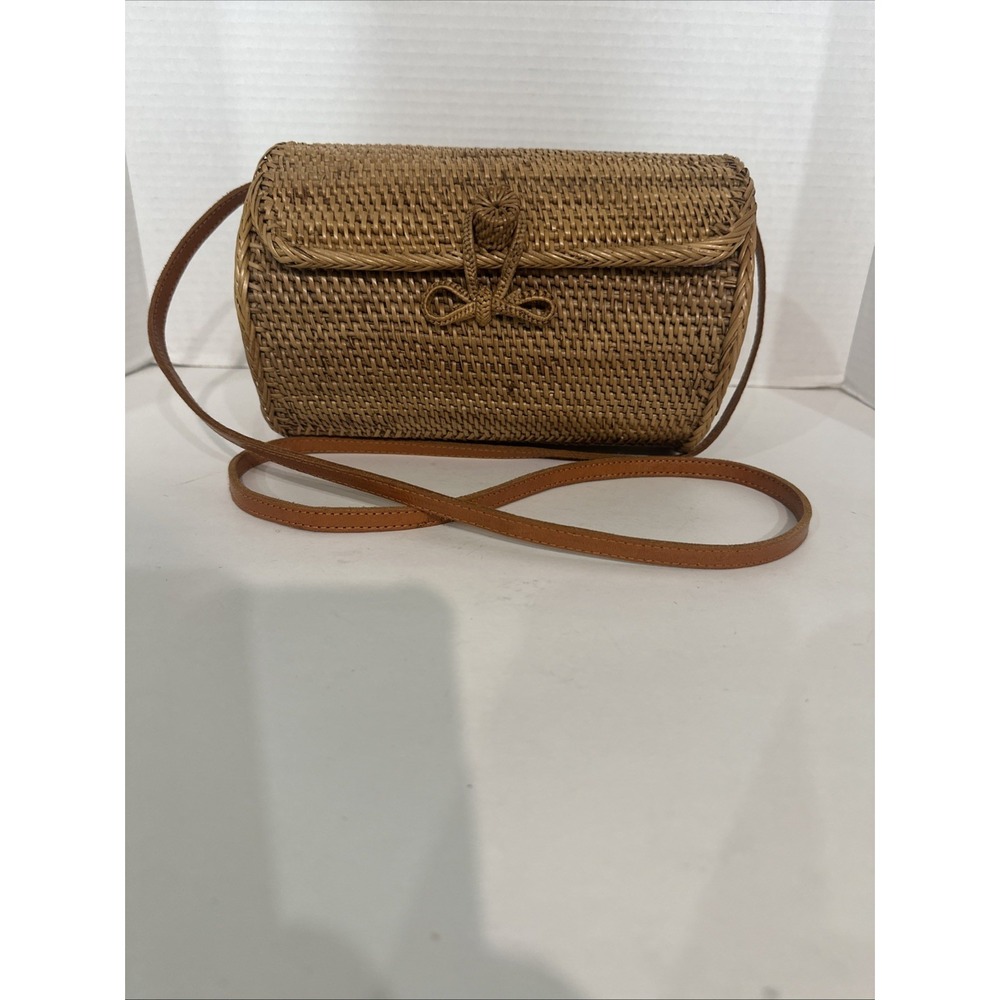 Natural Rattan Barrel Shoulder Bag - Picture 8 of 8
